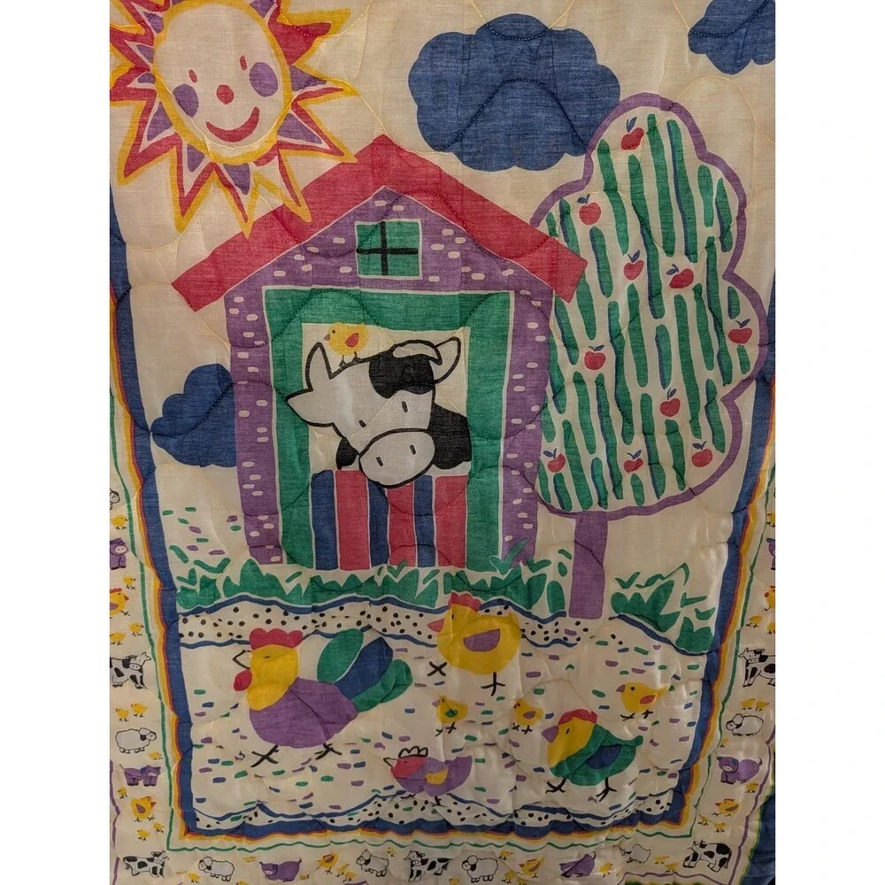 Barnyard Friend Quilt - On The Farm- Old Macdonald - Farm Blanket